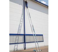 MUNK Échelle à corde en aluminium, 3 parties, avec traverse standard 3x14 barreaux