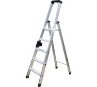 MUNK Échelle en aluminium monobranche accessible d'un seul côté, 6 marches, hauteur de travail 3,50 m