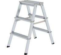 MUNK ML Stufen-Stehleiter beidseitig 2x3 Stufen Aluminium 150 kg