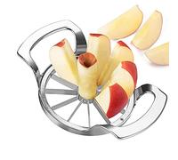 munloo Coupe Pomme, Eplucheur de Pommes 12 Lames, Coupe-Fruits 10 cm avec Acier Inoxydable Idéal pour Les Pommes et Les Poires (Argent)