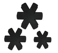 MUNSKT Set de 6 protecteurs de Casserole empilables, protecteurs Saucepan Plus épais en 3 Tailles, Coussins isolants feutrés réglables, antidérapants et réutilisables Accessoires de Cuisine
