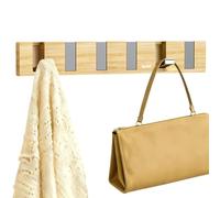 MUNTE 37 cm Porte Manteau Mural Rétractable, Patere Murale avec 5 Crochets Télescopiques, Porte Manteaux Muraux Auto-adhésif, pour Les Manteaux, Les Écharpes et Les Aacs à Main