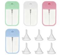 MUNZE Vaporisateur Parfum Vide 4 Pièces + 1 Entonnoirs 45Ml, Flacon Spray Vide Pour Huiles Essentielles Et Cosmétiques