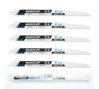 MUOZLOP Lot de 5 lames de scie sabre 300 mm 8 + 10 TPI pour scie sabre - Pour lames de scie sabre à métaux (5, 8+10TPI 300 mm)