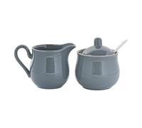 Mupingfenglan Ensemble Crémier, Ensemble, Crémier, Sucrier avec Couvercle et Cuillère, Gris