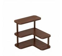 Mupingfenglan Étagère d'angle Étagère Étagère de Bureau Étagère de Comptoir Étagère à Trois Tablettes en Bambou pour Organiser Contenants et Tasses Montants, Noyer, Style to 2