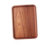 Mupingfenglan Plateau de Service en Bois, Plateau et Plat en Bois, Plateau pour Table Basse Ou Thé, Plateau Décoratif pour Pizza, Fruits, 18 cm x 25 cm x 1.5 cm