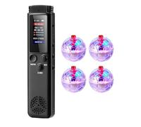 muqeu Kit 5 Pièces 64 Go Enregistreur Vocal Numérique avec 4 LED Balle pour Chat Jouet à Balle pour Chat Activé par Le Mouvement Enregistreur Vocal Activé par la Voix