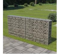 Mur à gabion - vidaXL - 200 x 20 x 85 cm - Acier galvanisé - Couleur argenté - Capacité 1400 kg/m³