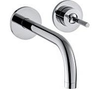 mur Axor Uno mitigeur lavabo 38113000 chromé , avec rosaces, projection 165mm