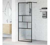vidaXL Paroi de douche Walk-in noir 80 x 195 x 0,5 cm verre et aluminium