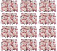 Mur de fleurs artificielles 12 pcs mur de fleurs DIY fond de jardin décor 40*60CM Mur de roses artificielles