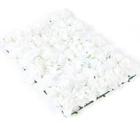Mur de fleurs artificielles, panneaux 60x40 cm, blanc, pack de 20, fond pour mariage/scène/fête