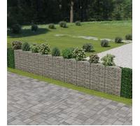 The Living Store Mur en gabions Acier galvanisé 630×30×100 cm