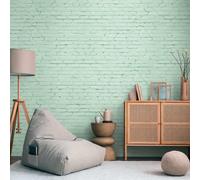 Livingwalls 398281 Papier peint photo non tissé Motif mur de pierre Turquoise/vert/bleu 3,71 x 2,80 m Fabriqué en Allemagne