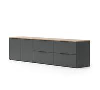 Mur de salon Wido, 3 pièces, Anthracite, Vicco 49803