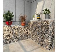 Mur de soutènement gabion Cage pierre Panier gabion Acier galvanisé | Robuste Protection pente Contrôle érosion pour Jardin Paysage Extérieur Cour(5x10cm,0.5x0.5x0.5m)