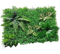 Mur d'herbe, panneau de fond artificiel, décoration intérieure et extérieure, écran confidentialité, protection contre les UV, convient for clôture, fête dans le jardin(C)