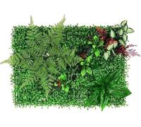 Mur d'herbe, panneau de fond artificiel, décoration intérieure et extérieure, écran confidentialité, protection contre les UV, convient for clôture, fête dans le jardin(E)