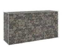 vidaXL Mur en Gabion avec Couvercles Paniers de Gabion Mur de Soutènement Jardin Patio Terrasse Extérieur Acier Galvanisé 200x60x100 cm
