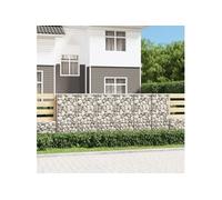 vidaXL Mur en Gabion avec Couvercles Acier Galvanisé 300x50x100 cm Clôture