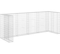 Mur en gabion pour poubelles Acier galvanisé 320x100x120 cm