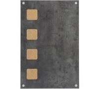 Securit Ardoise murale LIVING WALL – Couleur béton gris – 380 x 580 mm – Compartiments en liège