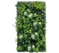 Mur végétal artificiel 50 x 100 cm en PE pour l'extérieur, vert