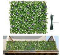 Mur Végétal Artificiel Extensible 310x65 cm Haie Artificielle Panneau Feuillage Artificiel Lierre Brise Vue Balcon pour Décoration