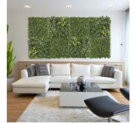 Home Deco Factory – Mur végétal artificiel Panache HD0461 – 50x50 cm – Installation facile – Vert