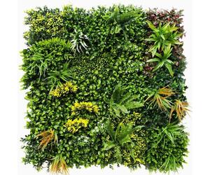 Mur végétal artificiel - SYNTHAIETIK - Jungle - 1 m x 1 m - 1820 feuilles polyéthylène - Sans entretien