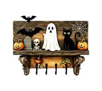 Mural Crochet Mural Décoratif Rétro Gothique Halloween Avec 4 Crochets