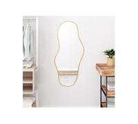 vidaXL Mural Miroir de Maquillage Coiffeuse Cosmétique Décoration de Chambre à Coucher Salle de Bain Salon Intérieur Doré 100x45 cm G