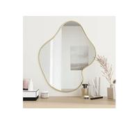 vidaXL Miroir mural de maquillage doré 60 x 50 cm