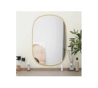 vidaXL Mural Miroir de Maquillage Coiffeuse Cosmétique Décoration de Chambre à Coucher Salle de Bain Salon Intérieur Doré 60x40 cm