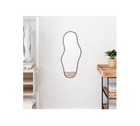 Mural Miroir de Maquillage Coiffeuse Cosmétique Décoration de Chambre à Coucher Salle de Bain Salon Intérieur Noir 348265