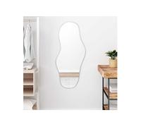 vidaXL Mural Miroir de Maquillage Coiffeuse Cosmétique Décoration de Chambre à Coucher Salle de Bain Salon Intérieur Argenté 348258 Blanc G