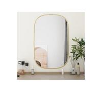 vidaXL Miroir mural de maquillage coiffeuse doré 70x45 cm