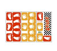 Murale Stickers Stickers Muraux Autocollants Sticker Mural Jeu Mains Et Pieds Combinés Avec Des Autocollants De Sol Anglais Salon Chambre Enfants Chambre Maternelle Stickers Muraux Décoratifs,30*60Cm