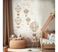 Muralo Lot d'autocollants muraux ballons avec nuages et étoiles - 60 x 30 cm