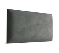 Muralo Panneau Mural en Velours Magic Velvet 60x30 cm - Coussin Mural Rembourré, Capitonné, Design 3D, Confortable, Décoration Moderne Luxe Chambre et Salon - Gris