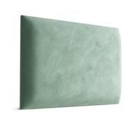 Muralo Panneau Mural en Velours Magic Velvet 60x40 cm - Coussin Mural Rembourré, Capitonné, Design 3D, Confortable, Décoration Moderne Luxe Chambre et Salon - Vert Menthe