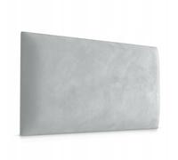 Muralo Panneau Mural en Velours Magic Velvet 60x40 cm - Coussin Mural Rembourré, Capitonné, Design 3D, Confortable, Décoration Moderne Luxe Chambre et Salon - Gris Clair