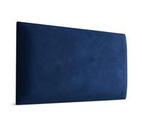 Muralo Panneau Mural en Velours Magic Velvet 70x30 cm - Coussin Mural Rembourré, Capitonné, Design 3D, Confortable, Décoration Moderne Luxe Chambre et Salon - Bleu Foncé
