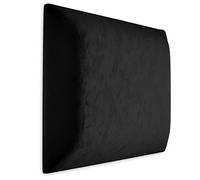Muralo Panneau Mural Rembourré 40 x 40 cm en Velours - Coussin Mural Capitonné, Effet 3D, Confortable, Installation Facile, Décoration Moderne et Luxe pour Chambre et Salon - Noir