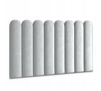 Muralo Panneau Mural Rembourré Déco - 20x100 cm, Gris Clair