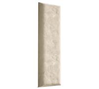 Muralo Panneau Mural Rembourré en Velours Magic Velvet 70x15 cm - Coussin Mural Capitonné, Effet 3D à Lignes Verticales, Confortable, Décoration Moderne Luxe Chambre et Salon - Crème