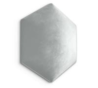 Muralo Panneau Mural Rembourré Hexagone Déco - 26x30 cm, Gris Clair