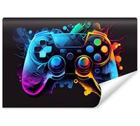 Muralo Papier Peint Intissé 3D Manette - 360x240 cm | Revêtement mural panoramique, pose facile, effet matière réaliste - style industriel pour salon ou bureau