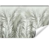 Muralo Papier peint photo autocollant pour salon FLEURS DE PALMIERS Plantes Nature Vintage Br. 315cm x H. 210cm